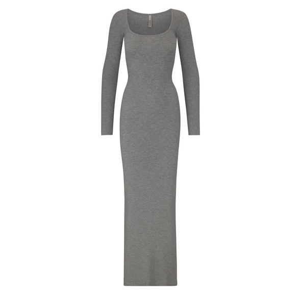 SKIMS Dresses & Skirts - NEW w TAG! SKIMS Gray Long Sleeve Dress XS